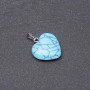 Herz-Anhänger aus blauem Türkis (gepresst) 19×19×26 mm