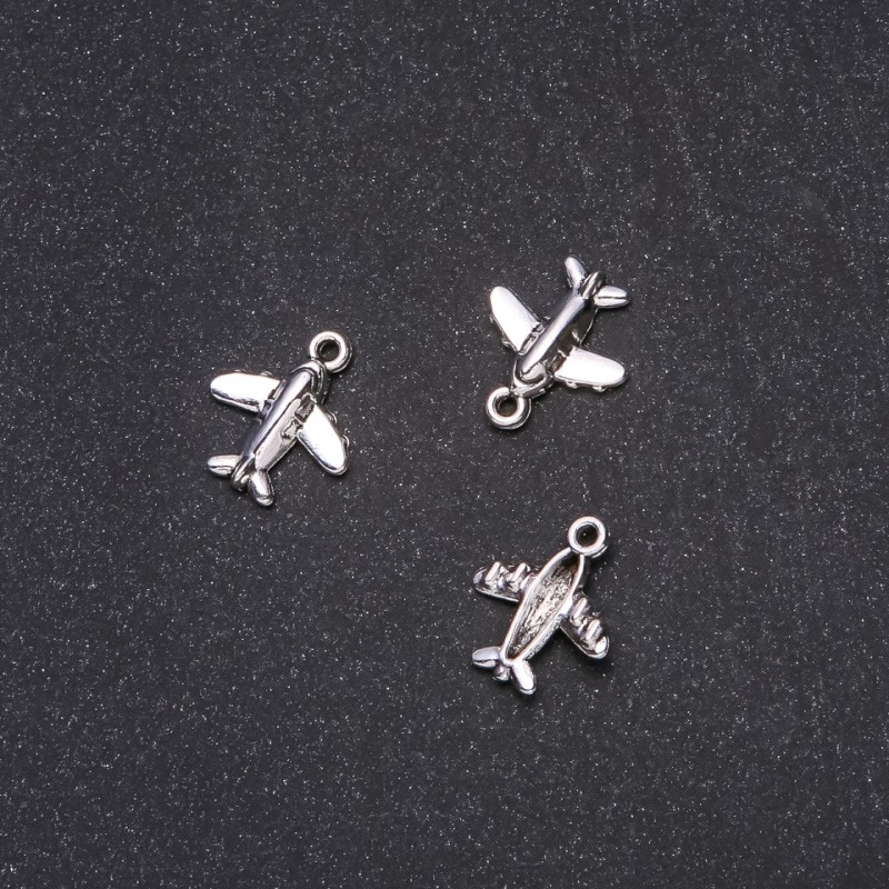 Schmuckzubehör Anhänger Flugzeug 16x13 mm Verpackung 20 g +/- 30 Stück