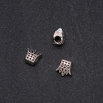 Pandora-Krone-Perle, Fassung 12×12 mm, Lochdurchmesser 4,5 mm, Verpackung 20 g ± 9 Stück