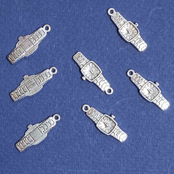Uhrenanhänger, 23×9 mm, Verpackung 20 g, ca. 17 Stück