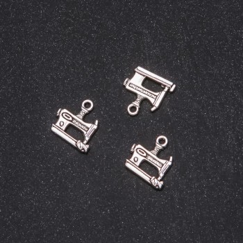Anhänger – Nähmaschine, 14×15 mm, Verpackung 20 g ± 19 Stück
