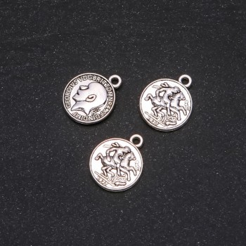 Schmuckzubehör Anhänger Münze Georg V. 19×16 mm, Verpackungseinheit 20 g, +/- 9 Stück