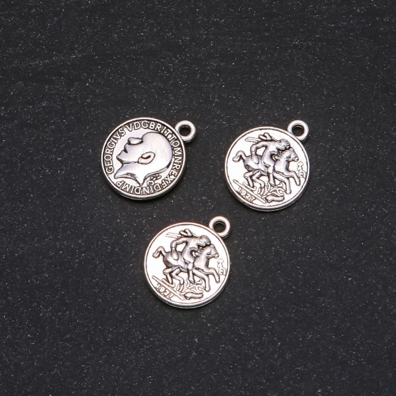 Schmuckzubehör Anhänger Münze Georg V. 19×16 mm, Verpackungseinheit 20 g, +/- 9 Stück