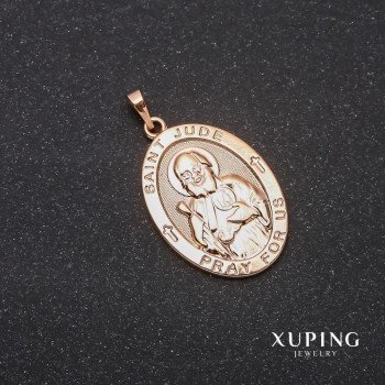 Anhänger Xuping 'Saint Jude' 20×28×35 mm Vergoldung 18 kt
