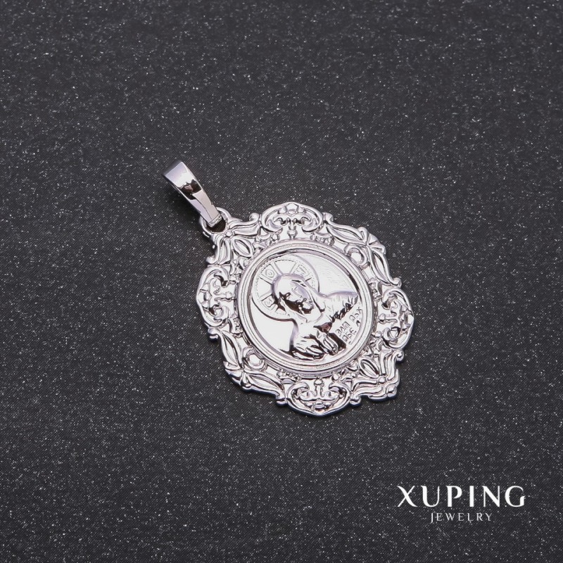 Anhänger Xuping Erlöser, 35×28×22 mm, Rhodiumbeschichtung