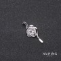 Anhänger Xuping Wirbel Rhodium-beschichtet 10×24 mm
