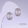 Xuping-Ohrstecker, Länge 16 mm, Dicke 7 mm, Rhodiumbeschichtung
