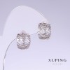 Xuping-Ohrringe, Länge 13 mm, Dicke 7 mm Rhodiumbeschichtung