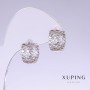 Xuping-Ohrringe, Länge 13 mm, Dicke 7 mm Rhodiumbeschichtung
