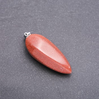 Anhänger aus Aventurin „goldener Sand“ 50×20 mm (+-)