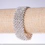 Strassarmband 'weiß', Breite 23 mm, Länge 19 cm 'Silber'
