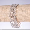 Strassarmband „Weiß“, Breite 22 mm, Länge 19 cm „Silber“