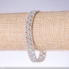 Strassarmband „weiß“, Breite 11 mm, Länge 19 cm „Silber“
