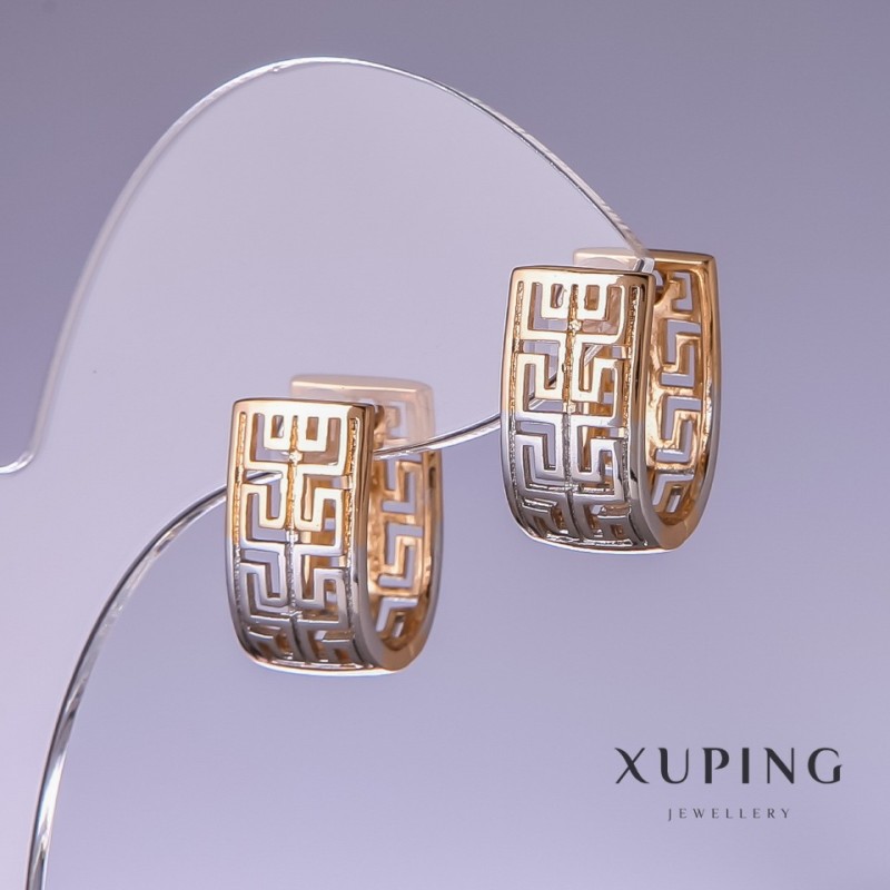 Ohrringe Xuping 17×9 mm «18K-Goldveredelung, Rhodium»