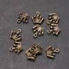 Anhänger „Krone“, Schmuckbeschlag, Durchmesser 12 mm, Länge 13 mm, Ø 1,5 mm, Verpackung 20 g, 28 Stück (+-)