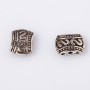 Mehrreihenspacer für eine Schnur, S-Muster, Metall 11×8 mm, Inhalt 20 g (+ ca. 14 Stück)