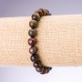Armband aus Stierauge, Tigerauge und Falkenauge, Ø 8 mm, auf elastischem Band