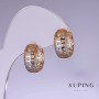 Ohrstecker Xuping „Waben“ 15×7 mm Rhodium, 18K Vergoldung