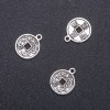 Aufhängung Münze mit Drache, Durchmesser 15 mm, Länge 19 mm, Durchmesser 1,75 mm, Verpackung 20 g, 17 Stück (+ -)
