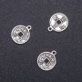 Aufhängung Münze mit Drache, Durchmesser 15 mm, Länge 19 mm, Durchmesser 1,75 mm, Verpackung 20 g, 17 Stück (+ -)