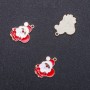 Anhängerbeschlag Weihnachtsmann, Durchmesser ca. 17 mm, Länge ca. 3 mm, Durchmesser 1,8 mm, Verpackung 6 Stück (+ -)