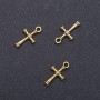 Kreuzanhänger «Gold», Durchmesser 11 mm, Länge 11 mm, Verpackung 20 g, 25 Stück (+ -)