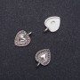Anhänger 'Herz', Durchmesser 13 mm, Länge 18 mm, Verpackung 15 Stück (+ -)