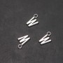 Anhängerbefestigung Buchstabe W, Durchmesser 10 mm, Länge 17 mm in-d, 5 mm Verpackung 20 g, 19 Stück (+ -)