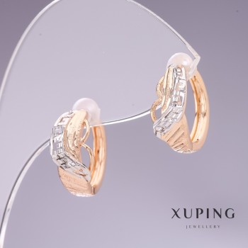Ohrringe Xuping 15×7 mm Rhodium, 18-karätige Vergoldung