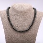 Hämatit-Halskette aus Rondell-Perlen, Durchmesser 10×3,5 mm, Länge 48 cm