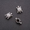 Perlen-Einsatz 'Schildkröte', Maße 12×8 mm, Lochdurchmesser 5 mm, Verpackungseinheit 20 g ± 21 Stück