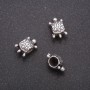 Perlen-Einsatz 'Schildkröte', Maße 12×8 mm, Lochdurchmesser 5 mm, Verpackungseinheit 20 g ± 21 Stück