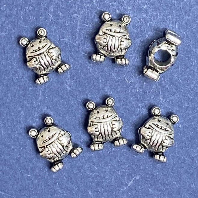 Perle 'Frosch' 10×14 mm, Lochdurchmesser 5 mm, Verpackung 20 g ± 8 Stück