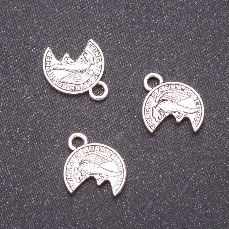 Anhänger Münze, Durchmesser 12 × 15 mm, Lochdurchmesser 1,7 mm, Verpackung 20 g ± 24 Stück