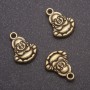 Schmuckzubehör Anhänger Buddha, Maße 14×10 mm, Loch Ø 1,5 mm, Verpackung 20 g ± 22 Stück