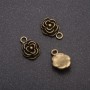 Anhänger Rose (Bronze), Durchmesser 10 × 14 mm, Verpackung 20 g ± 17 Stück