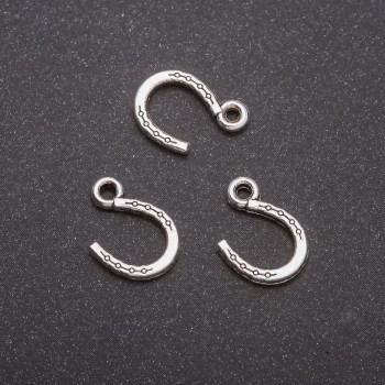 Anhänger Schmuckzubehör Hufeisen, Maße 10 x 14 mm, Verpackung 20 g ± 44 Stück