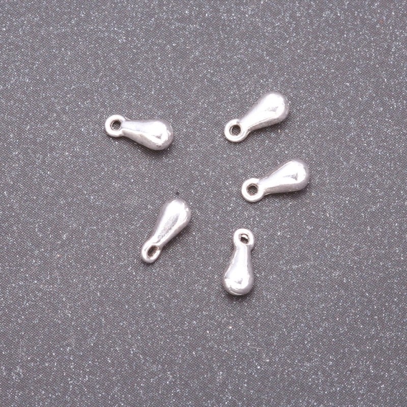 Tropfenanhänger, Maße 7 x 3 mm, Bohrung Ø 0,9 mm, Verpackung 20 g ±110 Stück