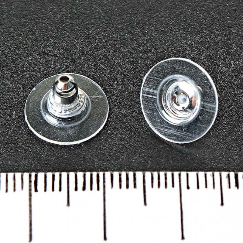 Verschlusskappen für Ohrringe, Durchmesser 11 mm, Packung 100 Stück, ±20 g
