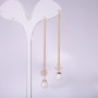 Lange asymmetrische Ohrstecker, Serie 925er Silber, Meeresmotiv, Dicke 8 mm, Länge 107–135 mm, Vergoldung