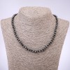 Kette aus facettierten Hämatit-Rondellen, Durchmesser 6×4 mm, Länge 45 cm