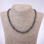 Kette aus facettierten Hämatit-Rondellen, Durchmesser 6×4 mm, Länge 45 cm