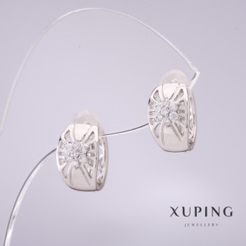 Ohrringe Xuping 13×8 mm Rhodium-beschichtet