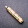 Zylinderanhänger aus natürlichem Heliotrop 64 × 54 × 12 mm
