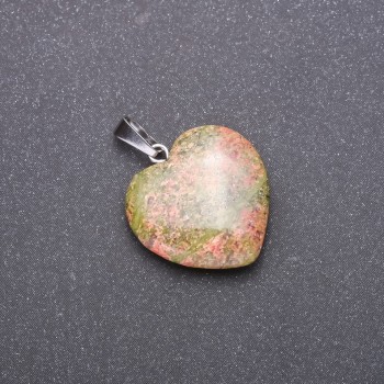 Anhänger 'Herz' aus natürlichem Heliotrop 28 × 19 × 19 mm (±)