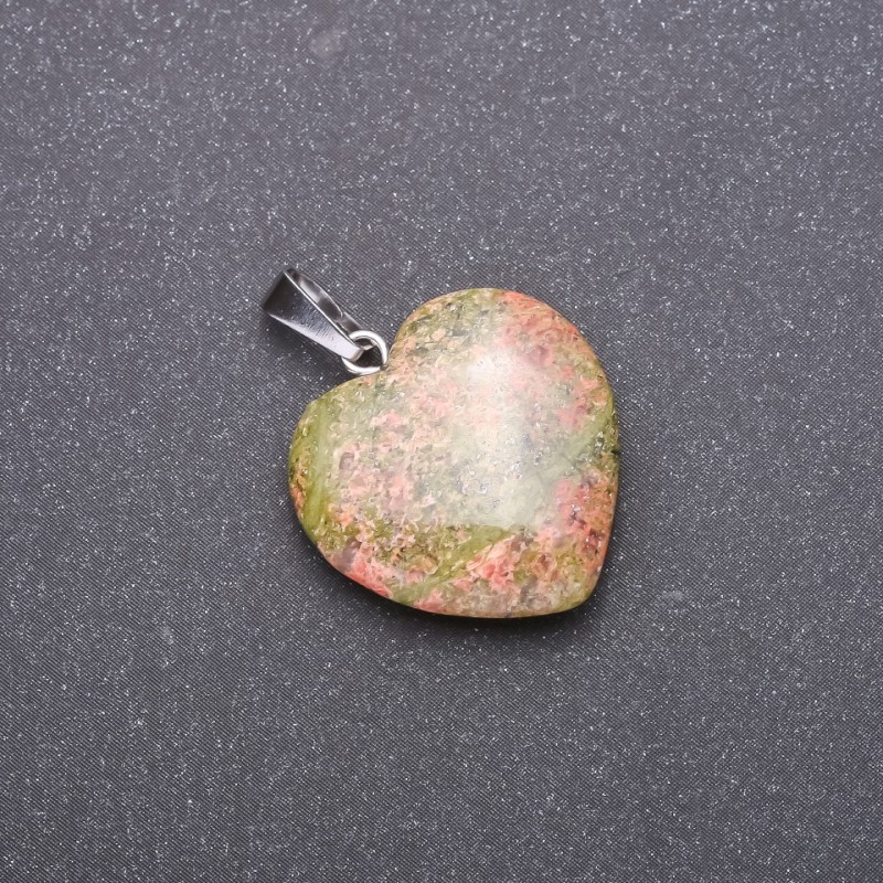 Anhänger 'Herz' aus natürlichem Heliotrop 28 × 19 × 19 mm (±)