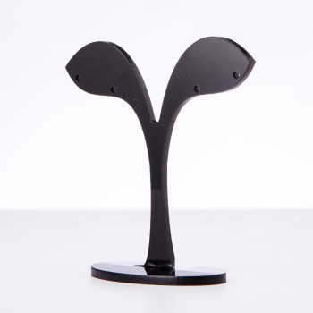 Schmuckständer aus schwarzem Kunststoff, Höhe 8 cm, Breite 8 cm