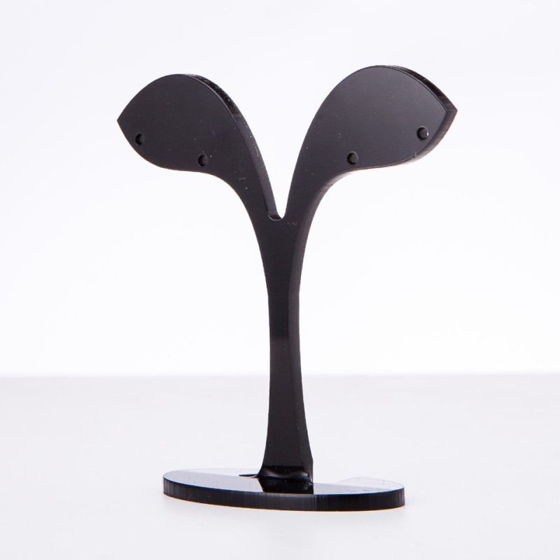 Schmuckständer aus schwarzem Kunststoff, Höhe 8 cm, Breite 8 cm