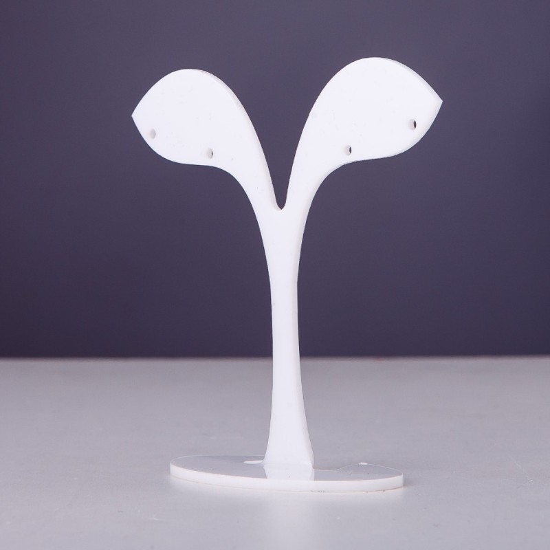 Schmuckständer aus weißem Kunststoff, Höhe 7 cm, Breite 7 cm