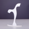 Schmuckständer aus weißem Kunststoff, Höhe 7 cm, Breite 7 cm
